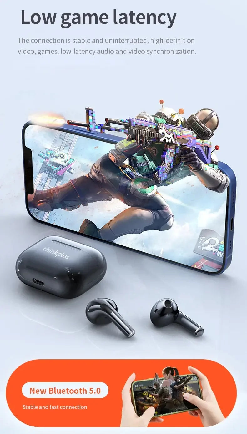 Original LP40 NEW Upgraded Wireless Bluetooth V5.0 Earphones Long Endurance Headphones Low Latency With IPX4 Waterproof Earbuds