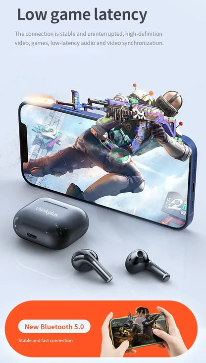 Original LP40 NEW Upgraded Wireless Bluetooth V5.0 Earphones Long Endurance Headphones Low Latency With IPX4 Waterproof Earbuds