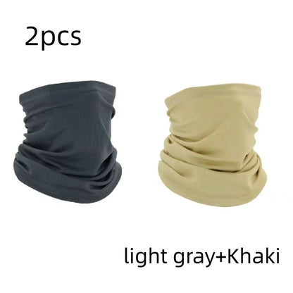 Men Windproof Neck Gaiter Elastic Tube Scarf Ear Cover Male Head Scarves Half Face Sun Ring Headscarf Headband Bandana