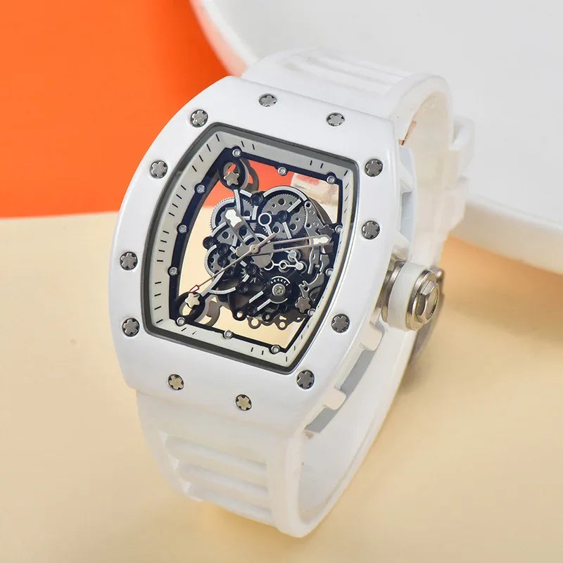 Luxury Quartz Men’s Wristwatch 2025 New Fashion Trend Automatic Waterproof Male Watch Luminous Transparent Watches