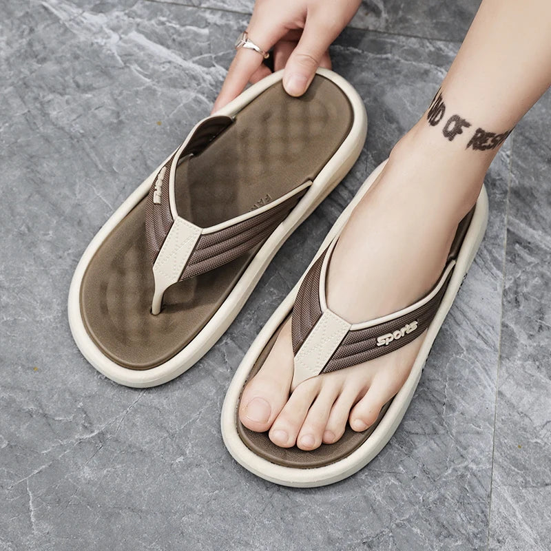 Outdoor Anti-skid Lightweight Mens Flip Flop Summer Casual Men’s Beach Shoes Classic Style Trendy Cozy Holiday Sandals for Man