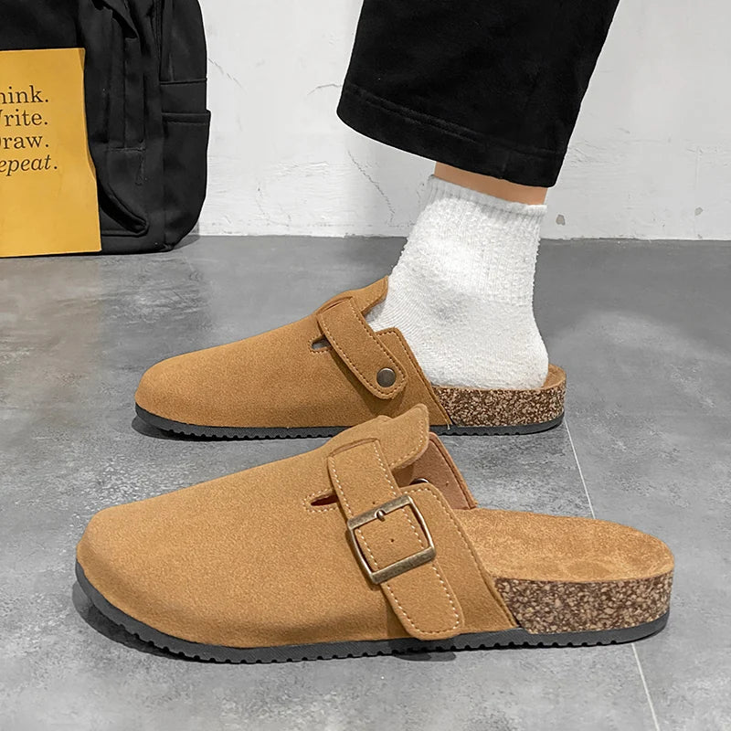 Fashion Men Mules Shoe with Arch Support Birkens Mens Shoes Men's Suede Sandals Retro Cork Clogs Unisex Classic Beach Тапочки