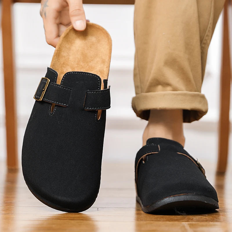 Fashion Men Mules Shoe with Arch Support Birkens Mens Shoes Men's Suede Sandals Retro Cork Clogs Unisex Classic Beach Тапочки