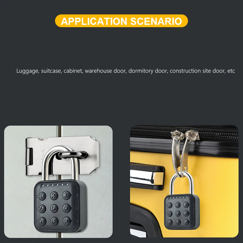 Fingerprint Lock Keyless with Tuya APP Fingerprint Padlock Waterproof Battery-powered for Cabinet Backpack Offices Bicycles