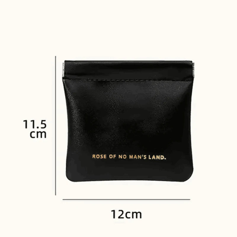 New Simple Mini PU Leather Lipstick Makeup Storage Bag Women Square Small Cosmetic Pouch Portable Make Up Key Organizer Bags