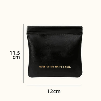 New Simple Mini PU Leather Lipstick Makeup Storage Bag Women Square Small Cosmetic Pouch Portable Make Up Key Organizer Bags