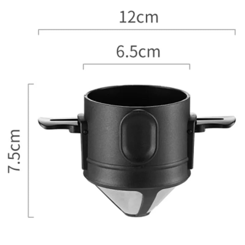 304 Stainless Steel Portable Coffee Filter Drip Coffee Tea Holder Reusable Mug Coffee Dripper Tea Cup Set Coffee Pot Coffeeware