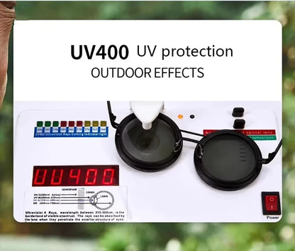 ND2-400 9 Level Adjustable Dimming Polarized Fishing Round Men Sunglasses Vintage Punk Driving Sunglasses Gift Hard Case