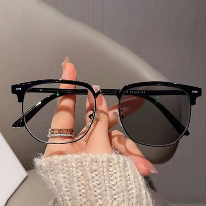 Photochromic Anti Radiation Glasses Eyeglass Eyeglasses for Woman Men Vintage Eyebrow Frame Glasses Fashion Eyewear