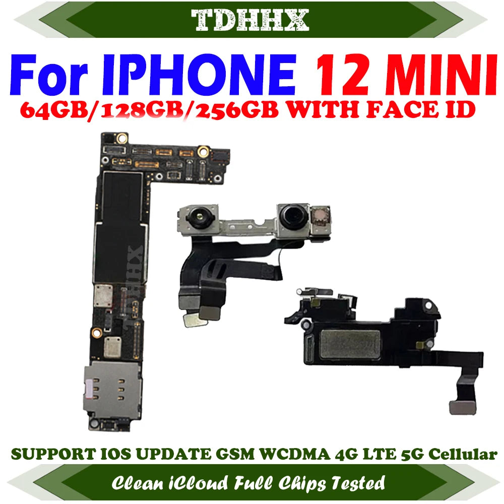 CleaniCloud Full Working Well Mainboard for iPhone 12Pro / 12 Pro MAX Motherboard with Face ID OK Main Logic Board 12Mini