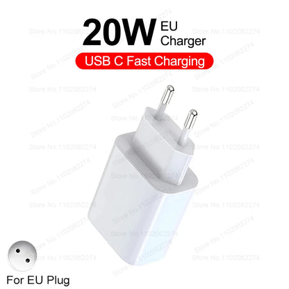 PD 40W Fast Charger For iPhone 16 15 11 12 13 14 Pro Max Plus iPad Air Fast Charging Cable USB C Type C Data Line Phone Charger