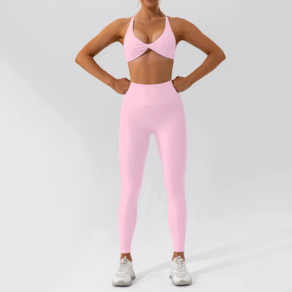 2PCS Yoga Suit Sports Set Women Quick-Drying Gym Set Women Tracksuit Running Workout Long Sleeve Sports Shirt Yoga Clothing