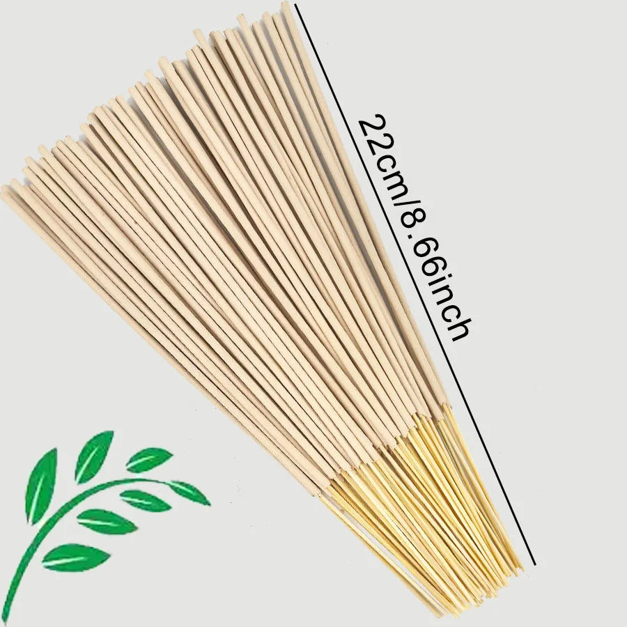 High-Quality Natural Bamboo Eucalyptus Incense Sticks - Long-Lasting Fresh Mint Fragrance, Home Yoga Meditation, Holiday Decoration (Christmas, Halloween, Thanksgiving) - Air Purification and Relaxation Aroma