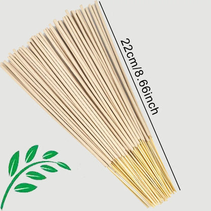 High-Quality Natural Bamboo Eucalyptus Incense Sticks - Long-Lasting Fresh Mint Fragrance, Home Yoga Meditation, Holiday Decoration (Christmas, Halloween, Thanksgiving) - Air Purification and Relaxation Aroma