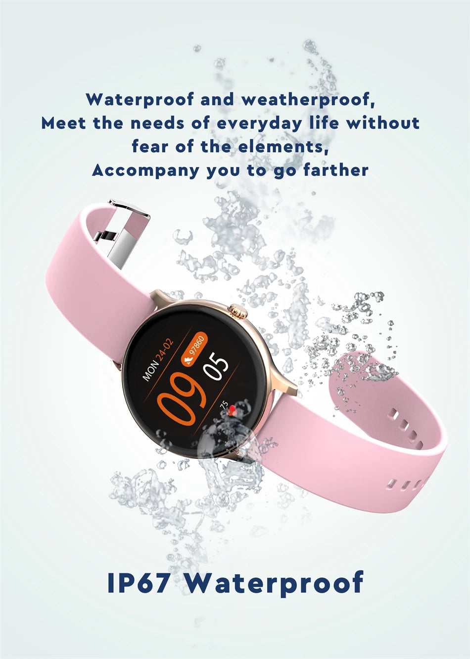 LIGE Women Smart band Watch Real-time Weather Forecast Activity Tracker Watches Heart Rate Monitor Sports Ladies Smart Watch Men