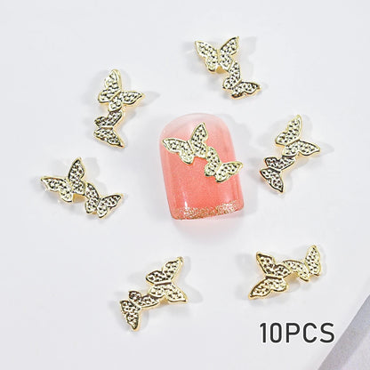10pcs Halloween Spider Rhinestone 3D Alloy Retro Punk Spider Nail Charms Halloween Nail Art Jewelry Gems for Manicure Decoration
