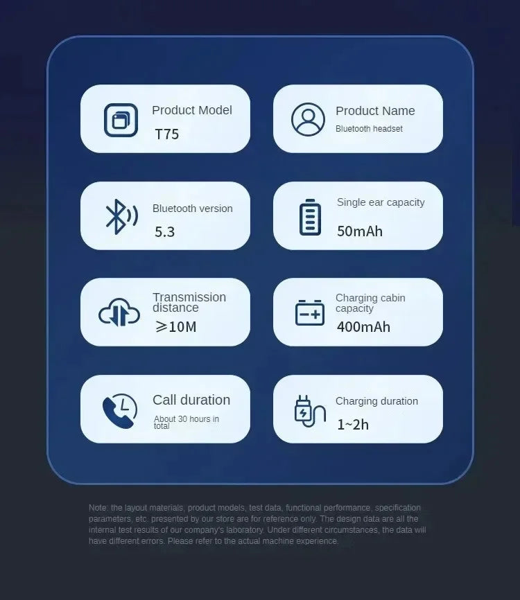 Bluetooth Headset 5.3 Wireless Bone Conduction Headphones Clip Ear Music Noise Canceling HD Call Sports Gaming Earphone