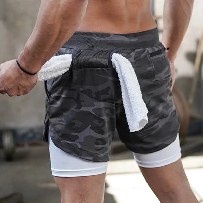 Men's Qui Dry Tee-quarter Length Fitn Running Baskeall Training Camouflage orts Spor Casual Pants Summer Wear