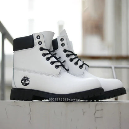 Top Nubuk Boots Men Fashion Outdoor Shoes Genuine Leather Boots 2025 Male and Women Casual Waterproof Boots 6 Inch Boots