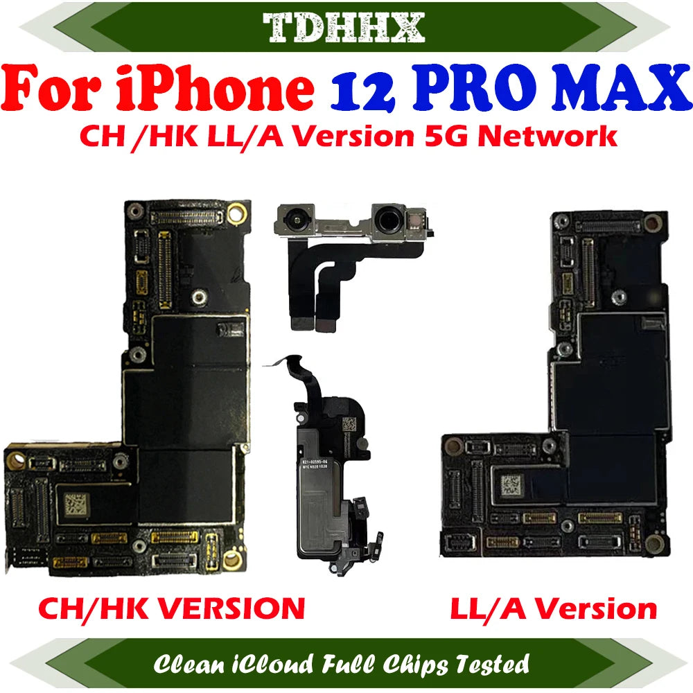 CleaniCloud Full Working Well Mainboard for iPhone 12Pro / 12 Pro MAX Motherboard with Face ID OK Main Logic Board 12Mini