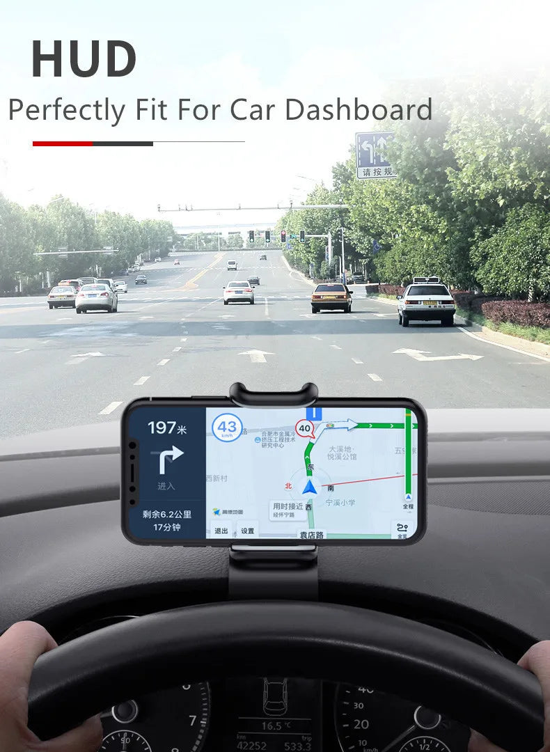 Suporte giratório 360 para celular automotivo, suporte universal para painel de carro, suporte para aderência automática, suporte fixo para celular