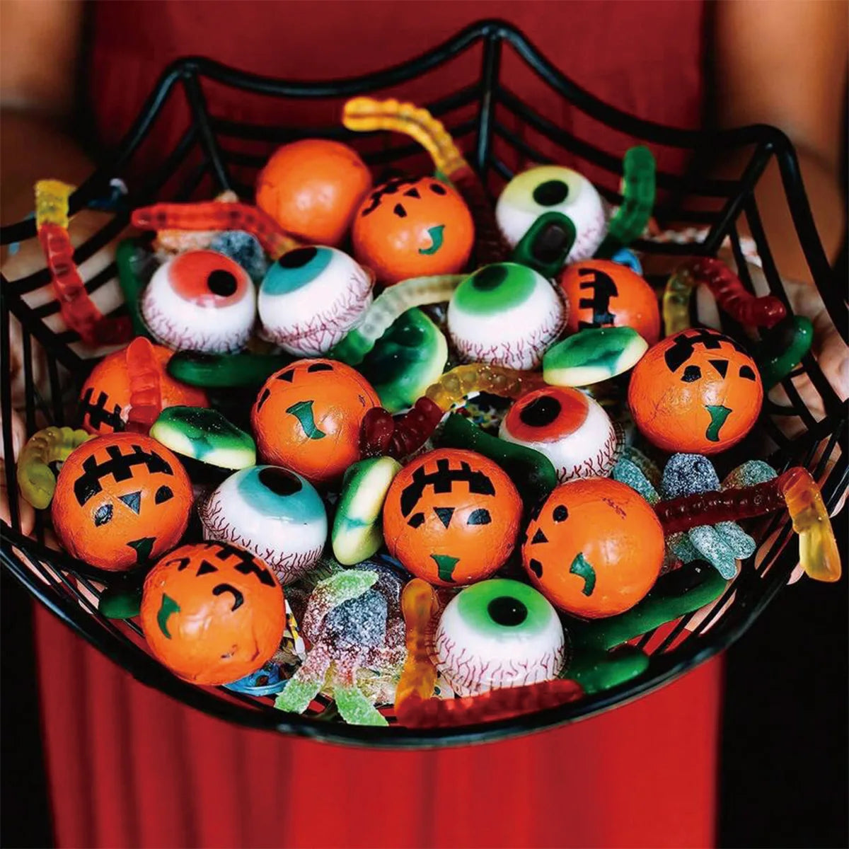 Halloween Spider Web Dessert Basket Halloween Party Decor 2025 Candy Bowl Haunted House Trick or Treat Party Supplies Snack Tray