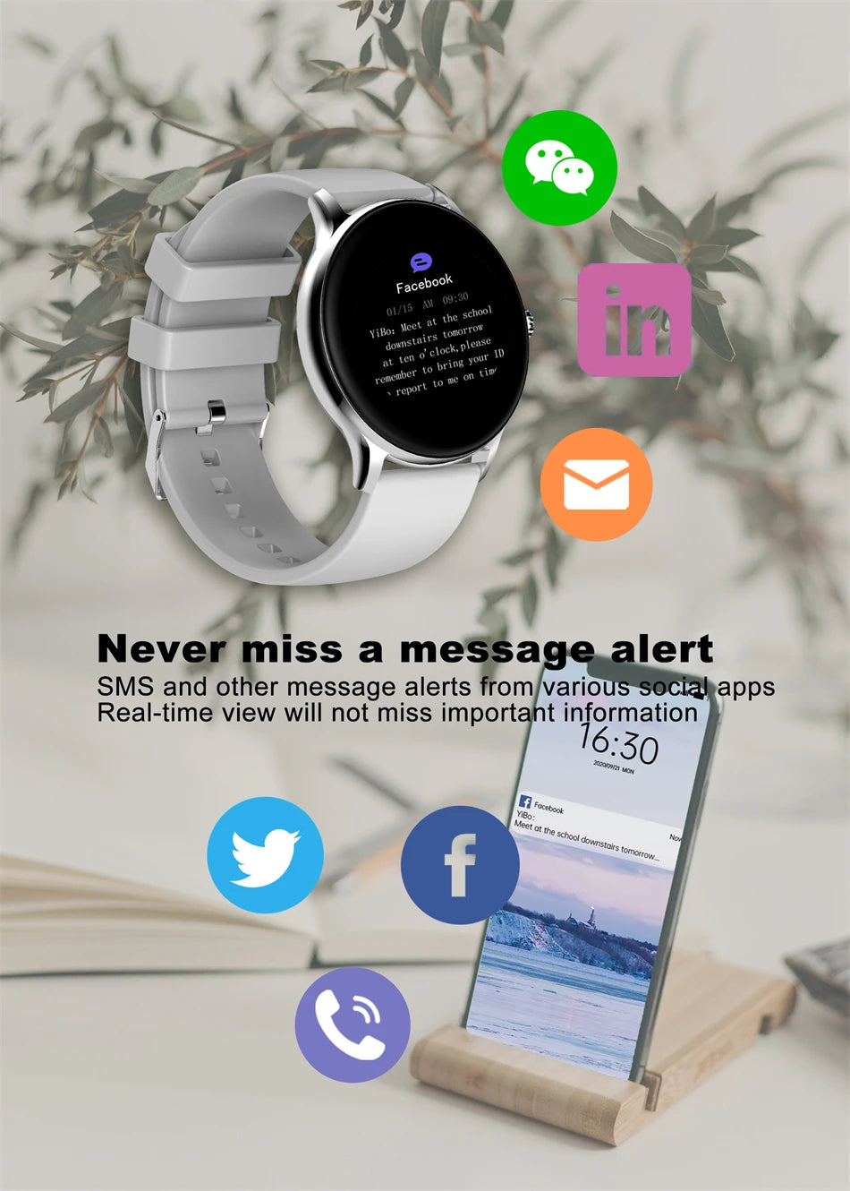 LIGE Women Smart band Watch Real-time Weather Forecast Activity Tracker Watches Heart Rate Monitor Sports Ladies Smart Watch Men