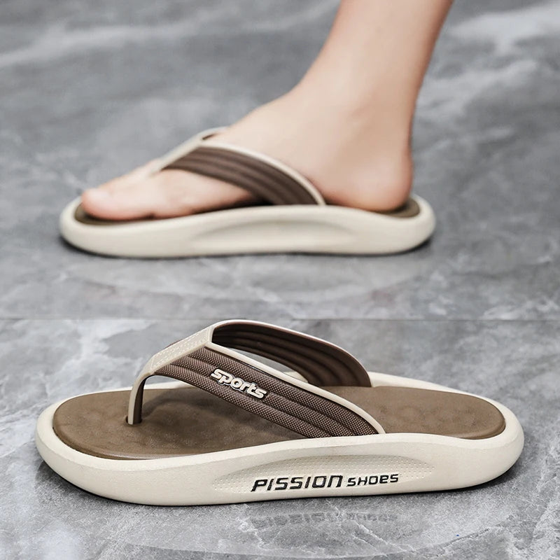 Outdoor Anti-skid Lightweight Mens Flip Flop Summer Casual Men’s Beach Shoes Classic Style Trendy Cozy Holiday Sandals for Man