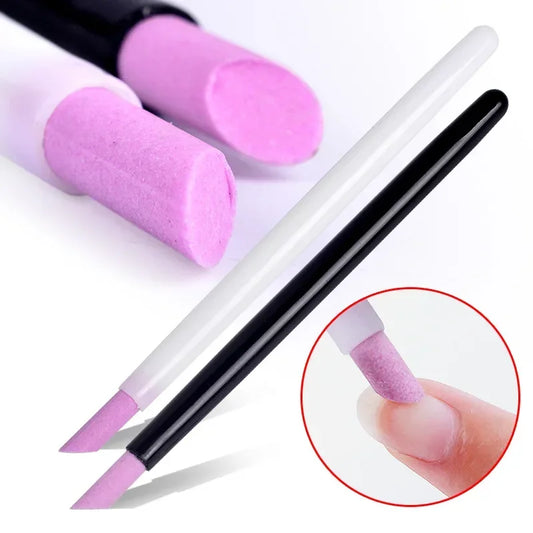 Portable Quartz Grinding Sanding Pen Nail Cuticle Pusher Dead Skin Remover Pushers Nail Polish Manicure Stick Nail Files Tools
