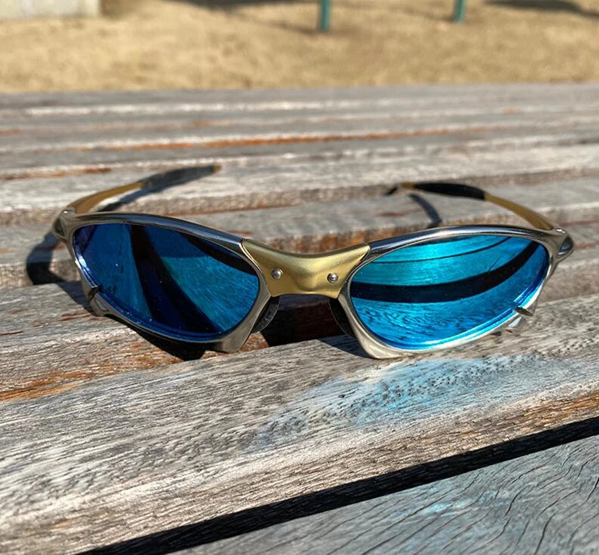 MTB Man Polarized Sunglasses Cycling Glasses UV400 Fishing Sunglasses Metal Bicycle Goggles Cycling Eyewear Riding Glasses H8-7