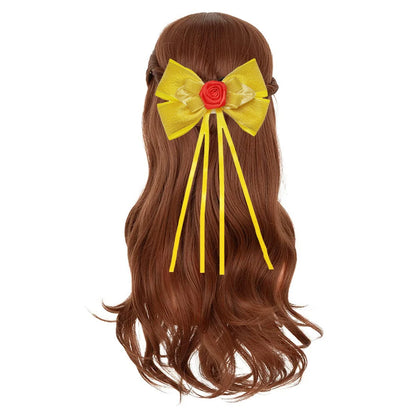 Game Princess Daisy Cosplay Costume Girls Cute Lolita LED Light Flashing Dress Fancy Halloween Carnival Wig Uniforms Clothing
