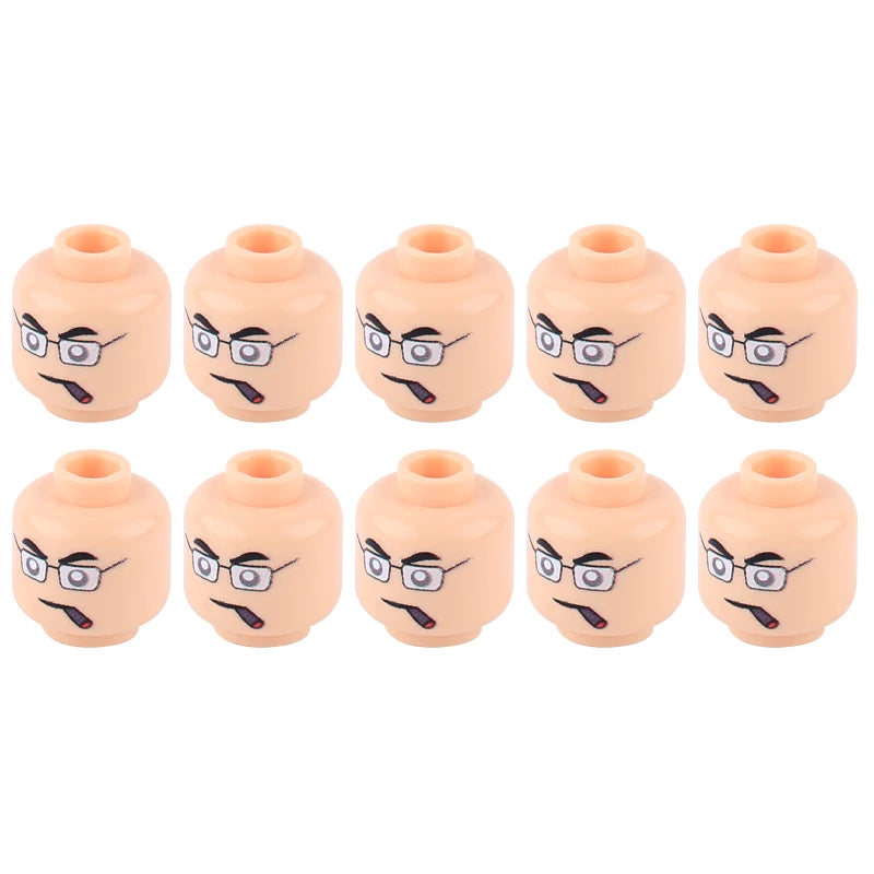WW2 Military Army Soldier Figures Face Heads Building Blocks City Halloween Accessory Modern SWAT Minifigs Skull Parts Brick Toy