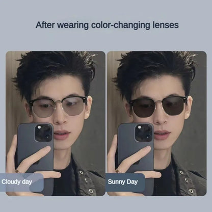 Photochromic Anti Radiation Glasses Eyeglass Eyeglasses for Woman Men Vintage Eyebrow Frame Glasses Fashion Eyewear