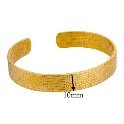 Stainless Steel Bangles Bracelets for women Trendy Aesthetic Opening Bangles Jewelry Wedding Gift pulseras mujer bijoux