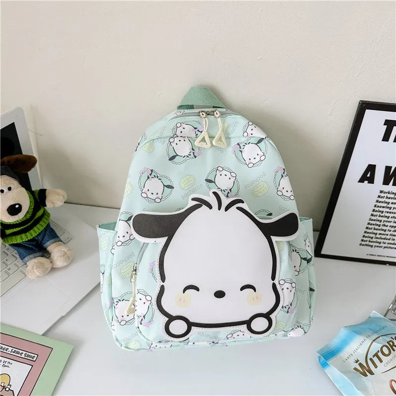 Anime Cartoon Kuromi Melody Cinnamoroll Backpack Boys Girls Cartoon Hello Kitty Kawaii Canvas Fashion Children's Schoolbag