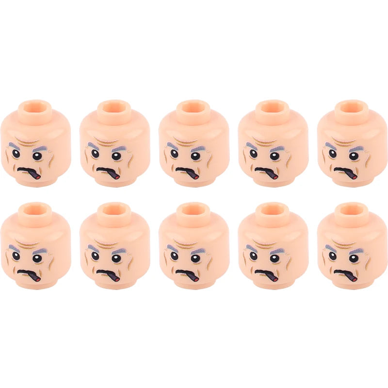 WW2 Military Army Soldier Figures Face Heads Building Blocks City Halloween Accessory Modern SWAT Minifigs Skull Parts Brick Toy