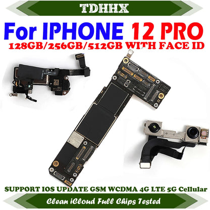 CleaniCloud Full Working Well Mainboard for iPhone 12Pro / 12 Pro MAX Motherboard with Face ID OK Main Logic Board 12Mini