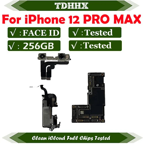 CleaniCloud Full Working Well Mainboard for iPhone 12Pro / 12 Pro MAX Motherboard with Face ID OK Main Logic Board 12Mini