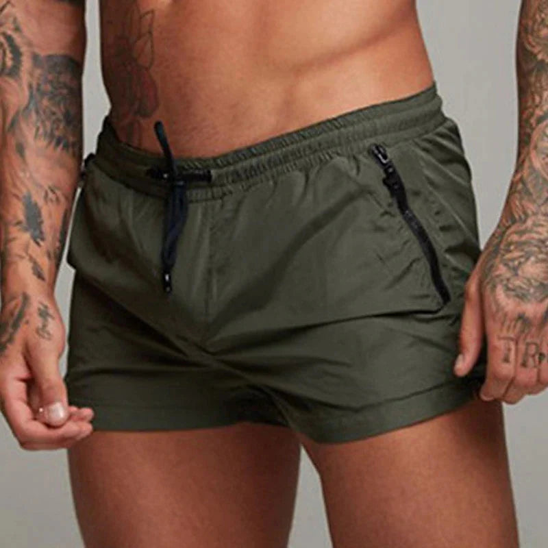 Mens Swim Trunks with Zipper Pockets Mesh Liner Summer Beach Board Shorts Quick Dry Swimming Bathing Suit Swimsuit Swimwear