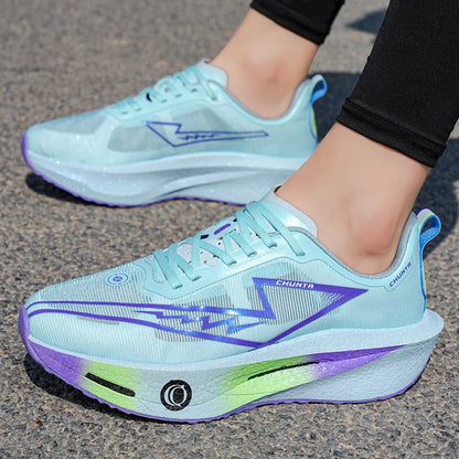 Men's Fashionable Casual and Comfortable Sports Running Shoes - Breathable Fabric Upper, Non-Slip and Wear-Resistant Cushioning Soles, Round-Toe Lace-Up Casual Running Shoes, Suitable for All Seasons