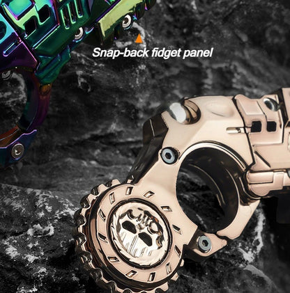 Metal Alloy Shell-Ejecting Toy Pistol Set Fun Shooting Sensory Toy Stress Relief EDC Office Desk Gadget Gift for Boys Adults
