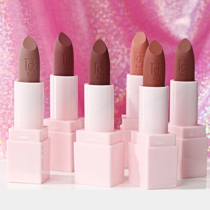 USHAS Purple Matte Lipstick Long Lasting Waterproof 6 Color Lipsticks Sexy Nude Velvet Halloween Brown Moisturizing Lip Makeup