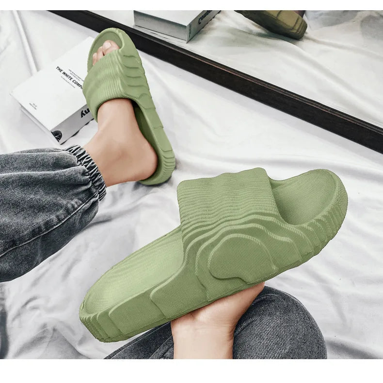 Indoor Outdoor Slippers For Men Women Summer Platform Shoes Soft EVA Anti-slip Couples Bathroom Beach Slides Leisure Sandals