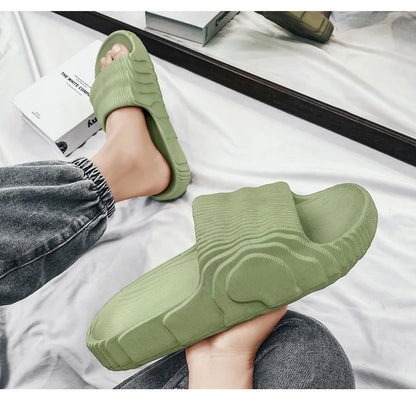 Indoor Outdoor Slippers For Men Women Summer Platform Shoes Soft EVA Anti-slip Couples Bathroom Beach Slides Leisure Sandals