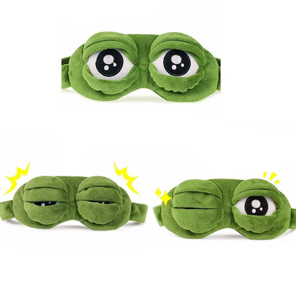 3d sapo máscara de sono natural dormir sombra mulheres homens criativo dos desenhos animados macio portátil venda viagem escritório eyepatch