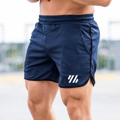 New Fitness Muscle Breathable Brother Sports Shorts Running Quick Dry Pants Summer Slim Training Quarter Pants (1)