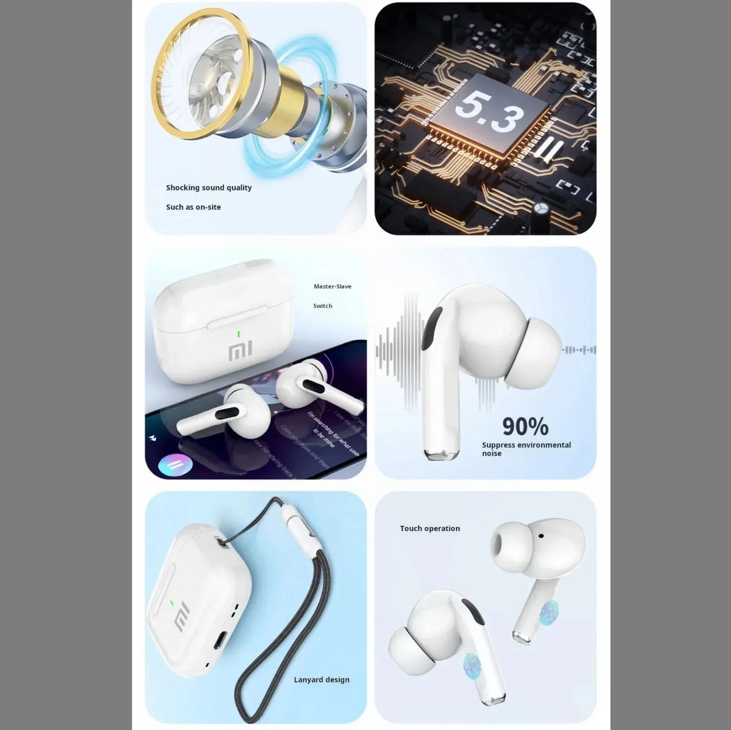 Original XIAOMI Bluetooth Earphones Ear Earbud MIJIA A7 Wireless Headphone Waterproof ENC Noise With Mic Sports Hifi Headsets