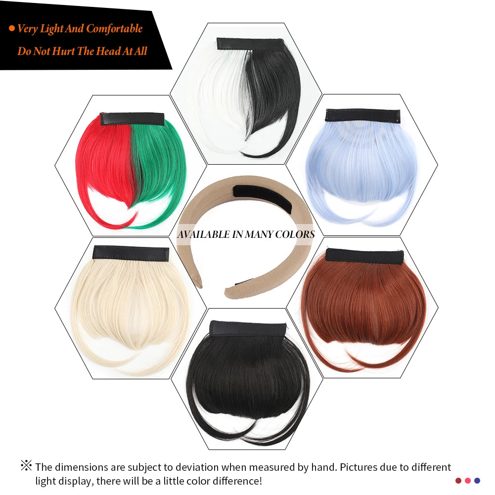 Front Hair Bangs Hair Synthetic Extensions With Magic Paste hair Bands Bangs Wigs Synthetic Wigs Headband for Halloween