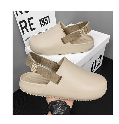 Summers Clogs Man Slippers Men Flat Mules Beach Sandals Quick Drying Water Shoes Work Casual Garden Lightweight Slippers