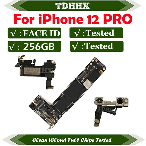 CleaniCloud Full Working Well Mainboard for iPhone 12Pro / 12 Pro MAX Motherboard with Face ID OK Main Logic Board 12Mini